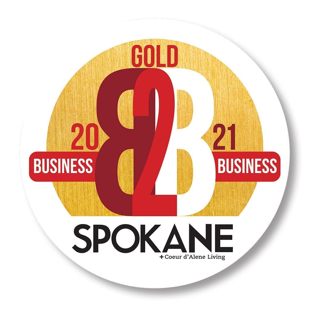Best to Business Gold award badge for Humanix Spokane staffing